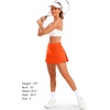 image:imageStelle Women Tennis Skirt Golf Skorts Athletic High Waisted with Pockets Inner Shorts Sport Workout Pleated PickleballOrange