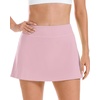 image:imageStelle Women Tennis Skirt Golf Skorts Athletic High Waisted with Pockets Inner Shorts Sport Workout Pleated PickleballPink