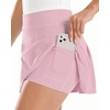 image:imageStelle Women Tennis Skirt Golf Skorts Athletic High Waisted with Pockets Inner Shorts Sport Workout Pleated PickleballPink