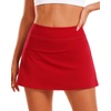 image:imageStelle Women Tennis Skirt Golf Skorts Athletic High Waisted with Pockets Inner Shorts Sport Workout Pleated PickleballRed