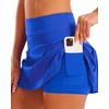 image:imageStelle Women Tennis Skirt Golf Skorts Athletic High Waisted with Pockets Inner Shorts Sport Workout Pleated PickleballSapphire