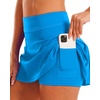 image:imageStelle Women Tennis Skirt Golf Skorts Athletic High Waisted with Pockets Inner Shorts Sport Workout Pleated PickleballSmurf Blue