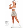 image:imageStelle Women Tennis Skirt Golf Skorts Athletic High Waisted with Pockets Inner Shorts Sport Workout Pleated PickleballWhite Cheetah