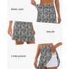 image:imageStelle Womens Athletic Skorts 17 Golf Skirts Inner Shorts Tennis Skort with 2 Pockets Running Sports Pickleball SkirtBlack Paisley Print