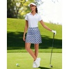 image:imageStelle Womens Athletic Skorts 17 Golf Skirts Inner Shorts Tennis Skort with 2 Pockets Running Sports Pickleball SkirtFloral Tiles Print
