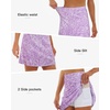 image:imageStelle Womens Athletic Skorts 17 Golf Skirts Inner Shorts Tennis Skort with 2 Pockets Running Sports Pickleball SkirtLilac Paisley Print