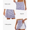 image:imageStelle Womens Athletic Skorts 17 Golf Skirts Inner Shorts Tennis Skort with 2 Pockets Running Sports Pickleball SkirtPorcelain Paisley Print