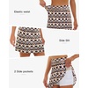 image:imageStelle Womens Athletic Skorts 17 Golf Skirts Inner Shorts Tennis Skort with 2 Pockets Running Sports Pickleball SkirtRetro Geo Print