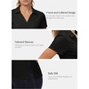 image:imageStelle Womens Golf Polo Shirts Short Sleeve V Neck Collared Tops Quick Dry Golf Tennis Work Casual Summer TeeBlack