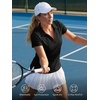 image:imageStelle Womens Golf Polo Shirts Short Sleeve V Neck Collared Tops Quick Dry Golf Tennis Work Casual Summer TeeBlack