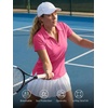 image:imageStelle Womens Golf Polo Shirts Short Sleeve V Neck Collared Tops Quick Dry Golf Tennis Work Casual Summer TeeDreamhouse Pink