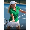image:imageStelle Womens Golf Polo Shirts Short Sleeve V Neck Collared Tops Quick Dry Golf Tennis Work Casual Summer TeeKelly Green