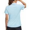 image:imageStelle Womens Golf Polo Shirts Short Sleeve V Neck Collared Tops Quick Dry Golf Tennis Work Casual Summer TeeLight Blue