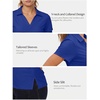 image:imageStelle Womens Golf Polo Shirts Short Sleeve V Neck Collared Tops Quick Dry Golf Tennis Work Casual Summer TeeRoyal Blue