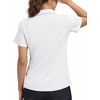 image:imageStelle Womens Golf Polo Shirts Short Sleeve V Neck Collared Tops Quick Dry Golf Tennis Work Casual Summer TeeWhite