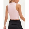 image:imageStelle Womens Sleeveless Golf Polo Shirt UPF50 V Neck Collared Tennis Quick Dry Athletic Workout Cropped Tank TopBallet Pink