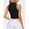 image:imageStelle Womens Sleeveless Golf Polo Shirt UPF50 V Neck Collared Tennis Quick Dry Athletic Workout Cropped Tank TopBlack