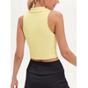 image:imageStelle Womens Sleeveless Golf Polo Shirt UPF50 V Neck Collared Tennis Quick Dry Athletic Workout Cropped Tank TopLemon Butter