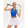 image:imageStelle Womens Sleeveless Golf Polo Shirt UPF50 V Neck Collared Tennis Quick Dry Athletic Workout Cropped Tank TopSapphire