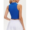 image:imageStelle Womens Sleeveless Golf Polo Shirt UPF50 V Neck Collared Tennis Quick Dry Athletic Workout Cropped Tank TopSapphire