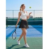 image:imageStelle Womens Sleeveless Golf Polo Shirt UPF50 V Neck Collared Tennis Quick Dry Athletic Workout Cropped Tank TopWhite