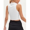 image:imageStelle Womens Sleeveless Golf Polo Shirt UPF50 V Neck Collared Tennis Quick Dry Athletic Workout Cropped Tank TopWhite