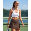 image:imageStelle Womens Tennis Golf Skirts High Waisted with Pockets Inner Shorts for Athletic Skorts Sports Running PickleballEspresso