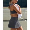 image:imageStelle Womens Tennis Golf Skirts High Waisted with Pockets Inner Shorts for Athletic Skorts Sports Running PickleballGrey