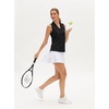 image:imageStelle Womens Wrinkle Resist Golf Shirts UPF 50 Sleeveless Ruffle VNeck Tank Top Tennis Athletic Workout TopBlack
