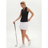 image:imageStelle Womens Wrinkle Resist Golf Shirts UPF 50 Sleeveless Ruffle VNeck Tank Top Tennis Athletic Workout TopBlack