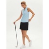 image:imageStelle Womens Wrinkle Resist Golf Shirts UPF 50 Sleeveless Ruffle VNeck Tank Top Tennis Athletic Workout TopLight Blue