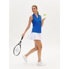 image:imageStelle Womens Wrinkle Resist Golf Shirts UPF 50 Sleeveless Ruffle VNeck Tank Top Tennis Athletic Workout TopSapphire