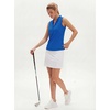 image:imageStelle Womens Wrinkle Resist Golf Shirts UPF 50 Sleeveless Ruffle VNeck Tank Top Tennis Athletic Workout TopSapphire