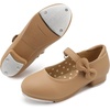image:imageStelle Girls Tap Shoes Toddler Dance Shoes PU Leather Easy StrapToddlerLittle KidBig KidTan