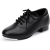 image:imageStelle Tap Shoes for Girls Boys Lace Up PU Leather Dance Shoes for Little KidBig KidBlack