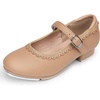 image:imageStelle Tap Shoes for Girls Toddler Dance Shoes Easy Strap Scallop Design ToddlerLittle KidBig KidTan