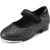 image:imageStelle Tap Shoes for Girls Toddler PU Leather NonSlip Dance Shoes for ToddlerLittle KidBig KidBlack Giltter