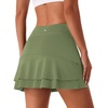 image:imageStelle Tennis Skirts for Women Athletic Skirt with Shorts Golf Skort Pocket High Waisted Skorts Workout PickleballArmy Green