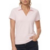 image:imageStelle Womens Golf Polo Shirts Short Sleeve V Neck Collared Tops Quick Dry Golf Tennis Work Casual Summer TeeBallet Pink