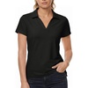 image:imageStelle Womens Golf Polo Shirts Short Sleeve V Neck Collared Tops Quick Dry Golf Tennis Work Casual Summer TeeBlack