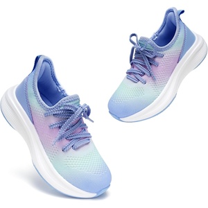 image:imageStelle Girls Sneakers Kids Tennis Running Walking Shoes SlipOn Athletic Non Slip Lightweight Breathable Sport Shoes for LittleBig KidOcean Ombre
