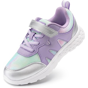 image:imageStelle Girls Sneakers Kids Tennis Shoes with NonSlip Sole Lightweight Breathable Athletic Sports Running Shoes for ToddlerLittle KidBig KidGalactic Sherbet