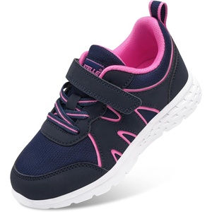 image:imageStelle Girls Sneakers Kids Tennis Shoes with NonSlip Sole Lightweight Breathable Athletic Sports Running Shoes for ToddlerLittle KidBig KidNavy