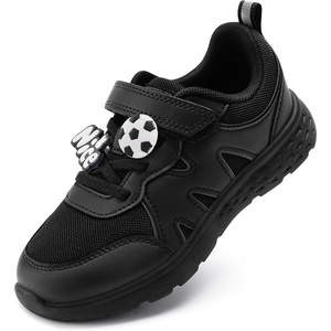 image:imageStelle Girls Sneakers Kids Tennis Shoes with NonSlip Sole Lightweight Breathable Athletic Sports Running Shoes for ToddlerLittle KidBig KidNinja Blackcharms