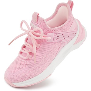 image:imageStelle Girls Tennis Shoes Slipon Kids Sneakers Lightweight Running Shoe Boys Walking Athletic Flats for LittleBig KidsPink