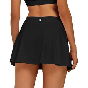 image:imageStelle Women Tennis Skirt Golf Skorts Athletic High Waisted with Pockets Inner Shorts Sport Workout Pleated PickleballBlack