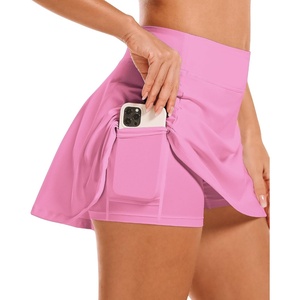 image:imageStelle Womens Tennis Golf Skirts High Waisted with Pockets Inner Shorts for Athletic Skorts Sports Running PickleballCotton Candy