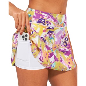 image:imageStelle Womens Tennis Golf Skirts High Waisted with Pockets Inner Shorts for Athletic Skorts Sports Running PickleballPastel Pickle