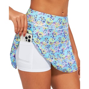 image:imageStelle Womens Tennis Golf Skirts High Waisted with Pockets Inner Shorts for Athletic Skorts Sports Running PickleballVibrant Pickle