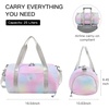 image:imageSTELLE Dance Bag for Girls Ballet Bag Gifts for Girls Waterproof Sports Gymnastics Bag with Shoe Compartment Cheer Duffle BagRainbow Wash